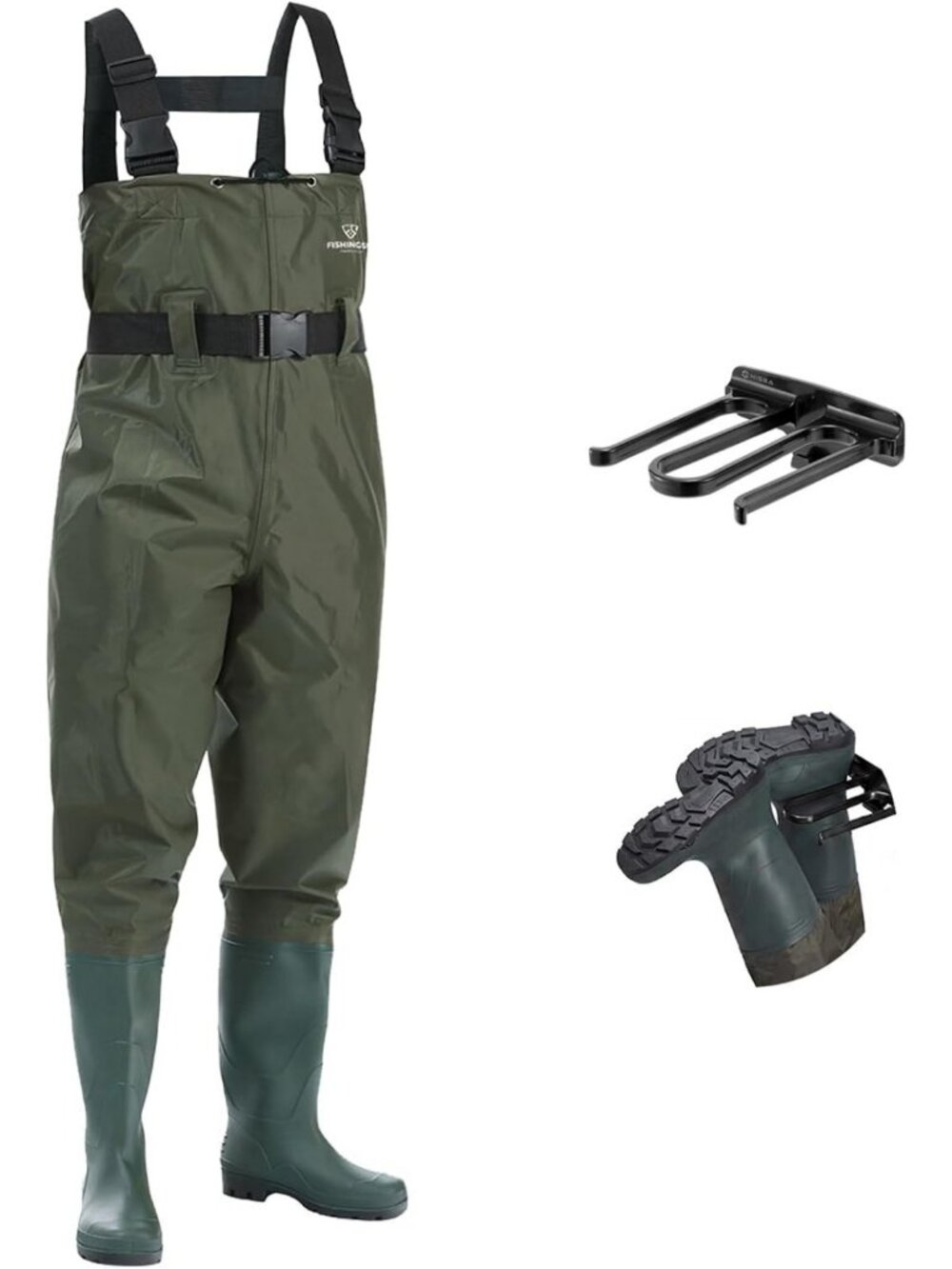 Waterproof Fishing Chest Waders for Men & Women with Boots - Durable